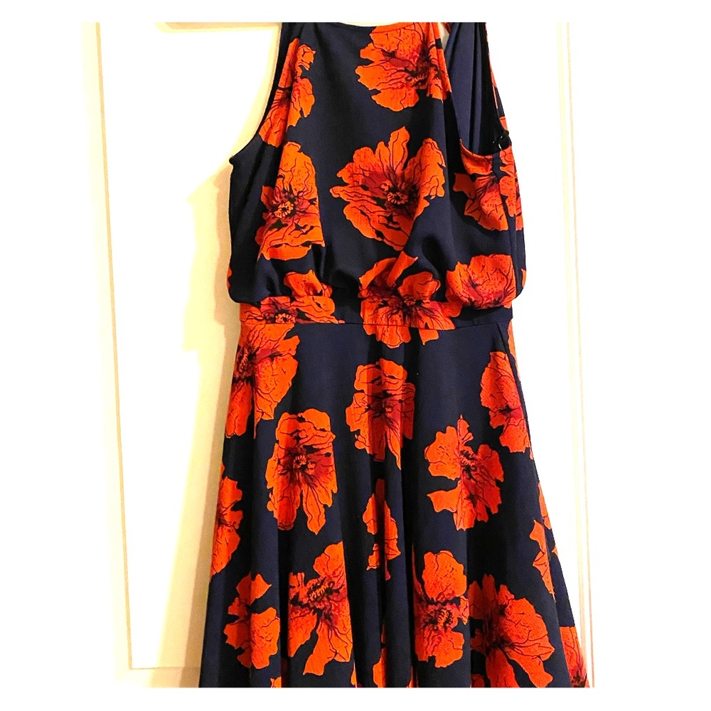 Beautiful floral navy blue dress